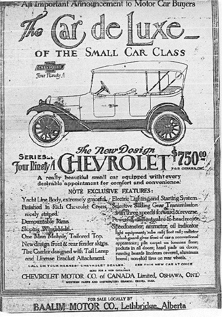 1917 Chevrolet Auto Advertising